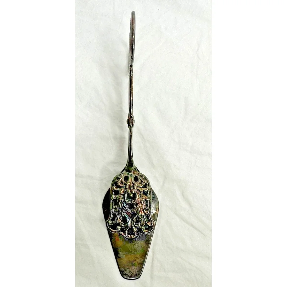 Solingen Germany silver plated Serving Tongs Ornate Pastry Sandwich